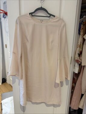 Club Monaco Bell Sleeve Cream Shift Dress